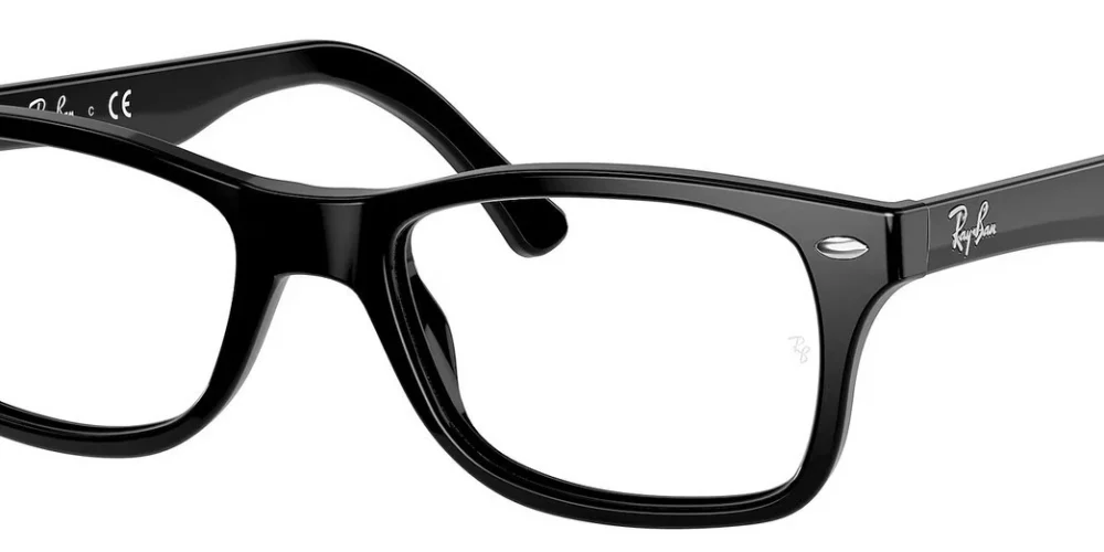 RayBan 5288 2000 Shiny Black Eyeglasses ORX5288 52mm