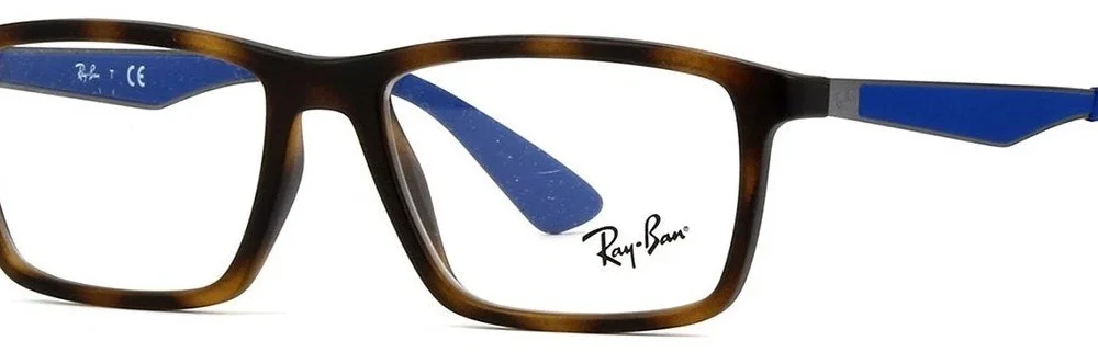 RayBan 7056 5645 Blue Havana Eyeglasses 53mm