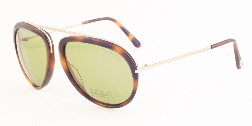 Tom Ford STACY 452 56N Havana / Green Sunglasses TF452 56N 57mm