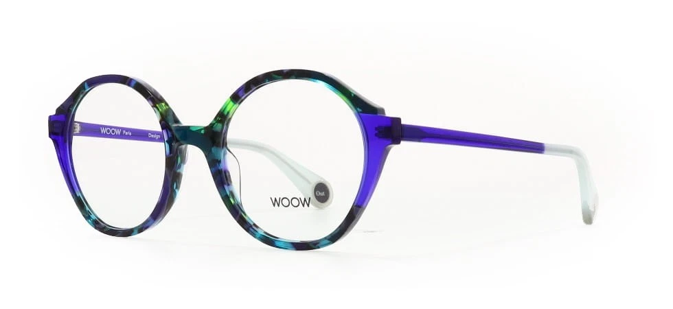WOOW STAND OUT 1 6238 Green Purple Camouflage Eyeglasses 49mm