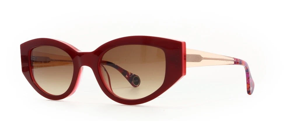 WOOW SUPER BOLD 2 1522 Burgundy Neon Pink / Brown Gradient Sunglasses 52mm