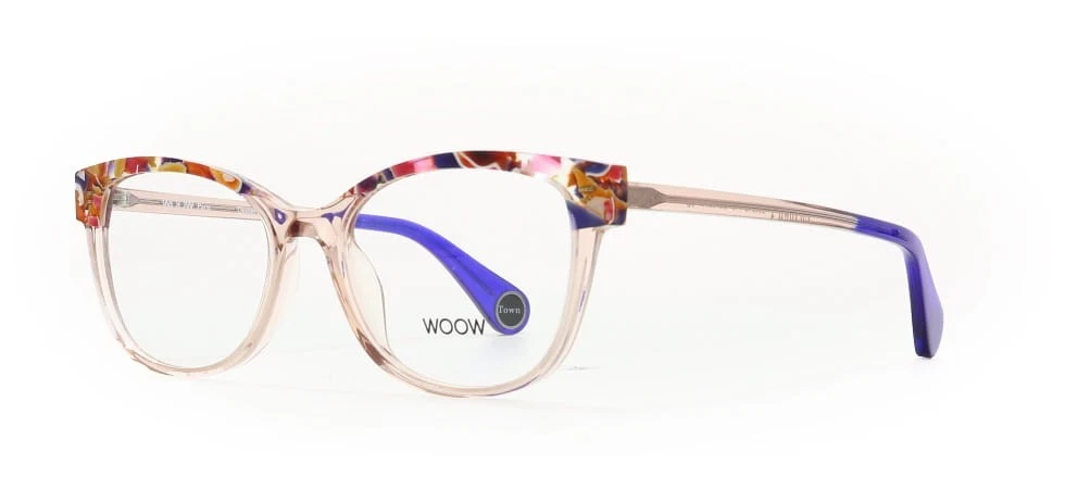 WOOW UP TOWN 1 0292 Transparent Pink Beige Eyeglasses 50mm