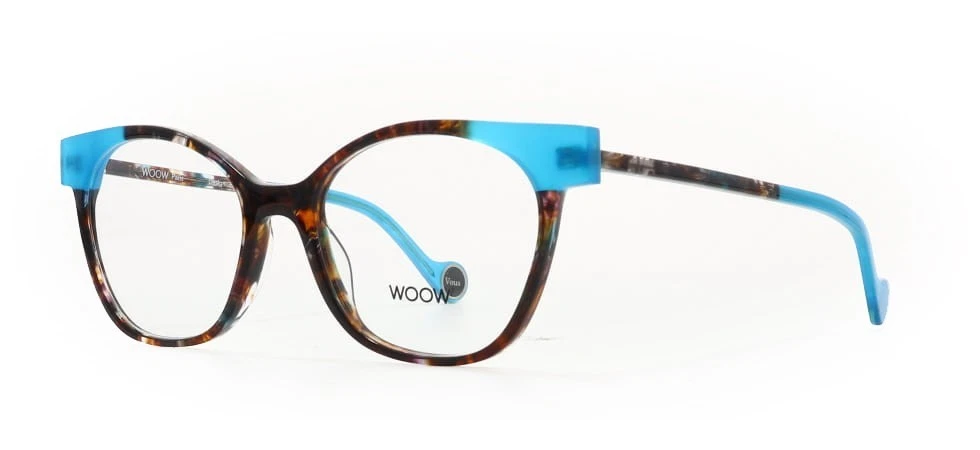 WOOW VOULEZ VOUS 1 0263 Tortoise Turquoise Eyeglasses 49mm