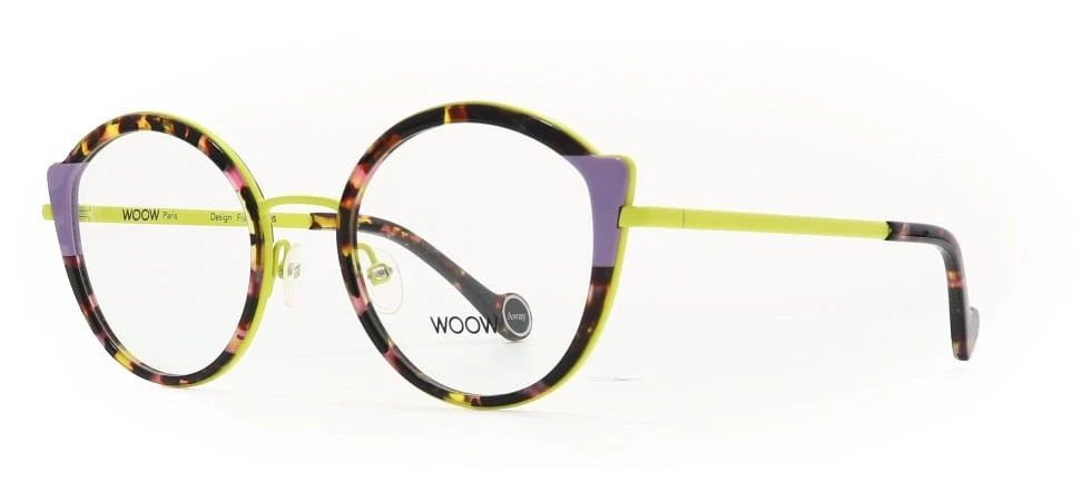 WOOW FLY AWAY 1 4201 Purple & Yellow Shell Eyeglasses 48mm