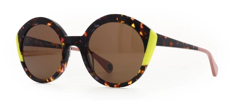 WOOW SUPER HIPHOP 1 4201 Purple Yellow Shell / Brown Sunglasses 51mm
